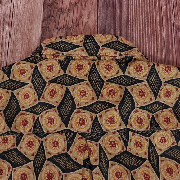 Gitman Bros Mens Size Large Multicolor Geometric Long Sleeve Button Up Shirt - Picture 10 of 14